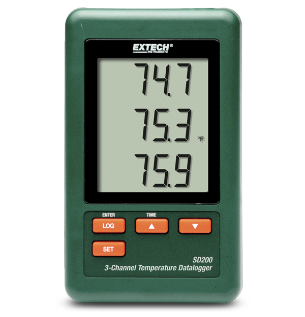 Contact Thermometer SD200 3-Channel Temperature Datalogger